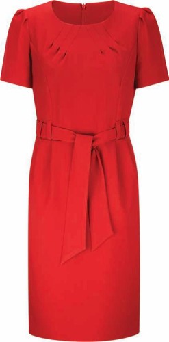 Dijon Pleated Neck Dress